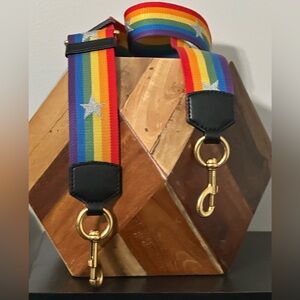 Marc Jacobs Stars & Stripe Purse Strap with Gold Adjustable Hardware